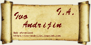 Ivo Andrijin vizit kartica